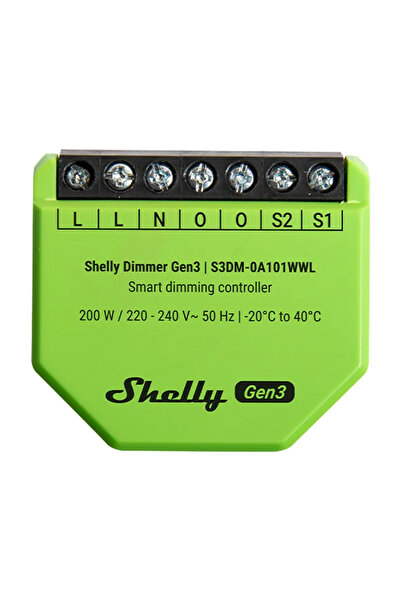 Shelly Variator Wifi Gen3 pentru controlul wireless al iluminatului casnic