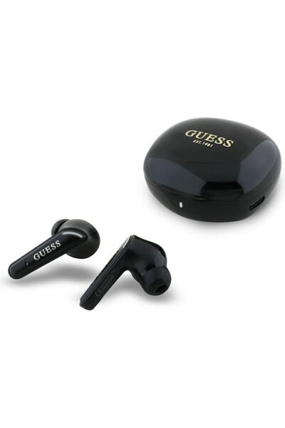 Guess Γυαλιστερά Ενδοωτικά Ακουστικά Bluetooth Handsfree με Κλασικό Λογότυπο ...