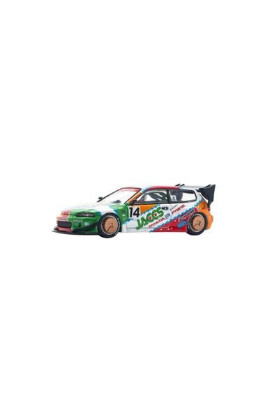 OEM Honda Pandem Civic EG6 V1.5 Jaccs model auto la scară 1:64 de la Pop Race