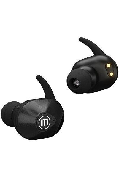 Maxell Μίνι Ντούο Ενδοωτικά Ακουστικά Bluetooth Handsfree με Θήκη Φόρτισης Μαύρα