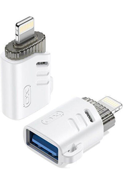 Xo Μετατροπέας USB-A θηλυκό σε Lightning αρσενικό Λευκό 1 τεμάχιο XO-NB256A