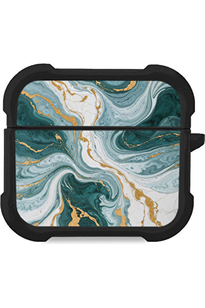 Other Θήκη Σιλικόνης Σειράς Sonique Marble σε πράσινο χρώμα για Apple AirPods 3