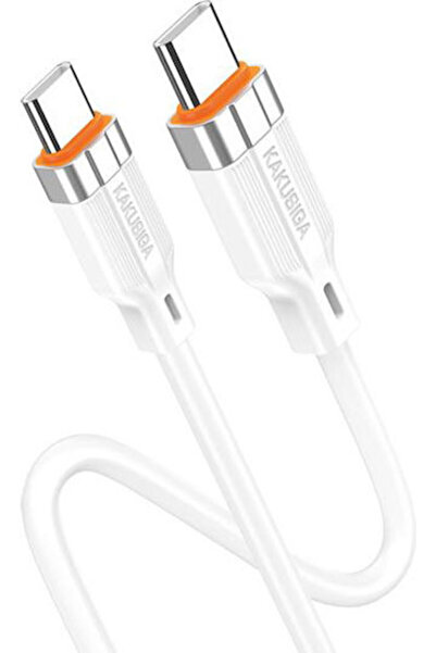 KAKUSİGA Καλώδιο USB 2.0 USB-C αρσενικό - USB-C 100W Λευκό 1μ (KSC-995-CC-WH)