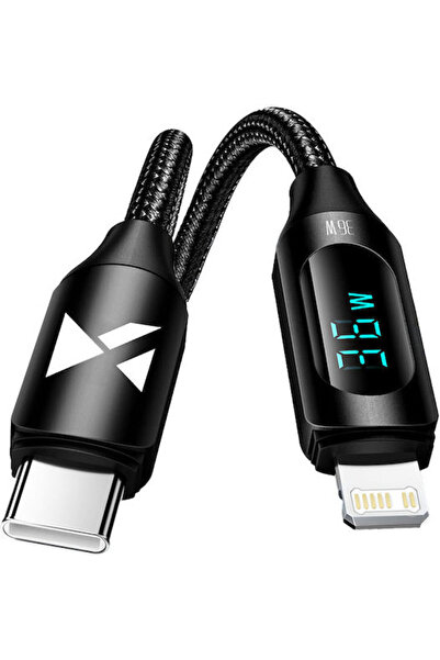 WOZINSKY Πλεγμένο Καλώδιο USB-C σε Lightning 36W Μαύρο 2μ (WUCLC2)