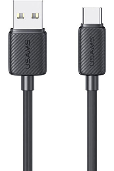 Usams US-SJ688 Καλώδιο USB 2.0 USB-C Αρσενικό - USB-A 15W Μαύρο 1μ