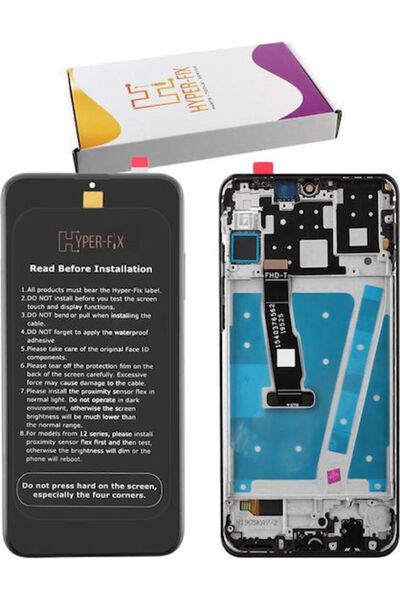 Hyper Οθόνη με Μηχανισμό Αφής και Πλαίσιο για HUAWEI P30 LITE (Μαύρο)