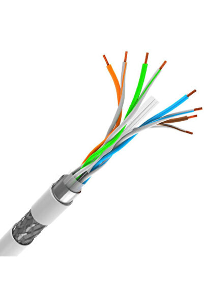 POWERTECH Καλώδιο S/FTP Cat.6 (Gigabit) Ethernet Χωρίς Βύσματα 100μ Γκρι Κωδι...
