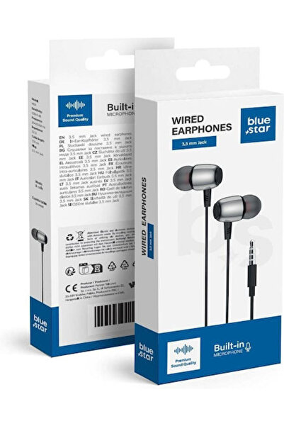 Blue Star M09 Ενδοωτικά Ακουστικά Handsfree με Βύσμα 3.5mm Μαύρα