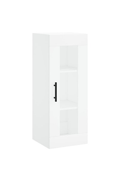 vidaxl Dulap montat pe perete, alb, 34,5x34x90 cm
