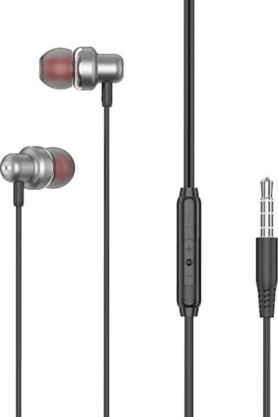 Xo EP38 Ενδοωτικά ακουστικά handsfree με βύσμα 3.5mm Γκρι