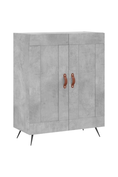 vidaxl Servantă, gri beton, 69,5x34x90 cm, lemn compozit