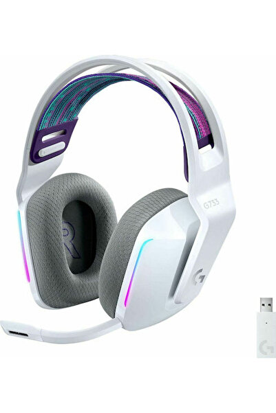 logitech G733 Ασύρματα Ακουστικά Gaming Περιφερικά το Αυτί με Σύνδεση USB Λευκά