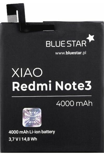 Blue Συμβατή ανταλλακτική μπαταρία Star 4000mAh για Redmi Note 3