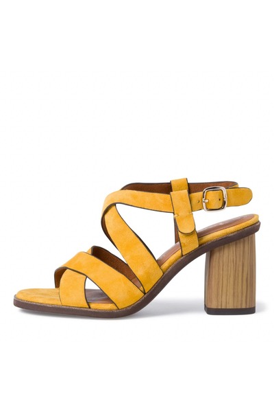 Tamaris Yellow suede sandals