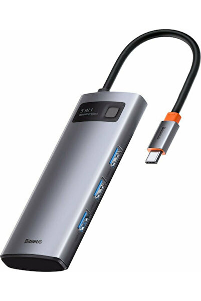Baseus Μεταλλική Λάμψη Σταθμός Σύνδεσης USB-C με HDMI 4K PD Ασημί
