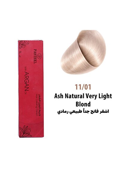 pasteel Shuaitali Permanent Hair Dye with Argan Oil, 11/01 Very Light Ash Blo...