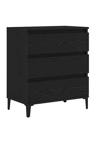 vidaxl Bufet cu sertar Stejar Negru 60 x 35 x 70 cm Lemn compozit