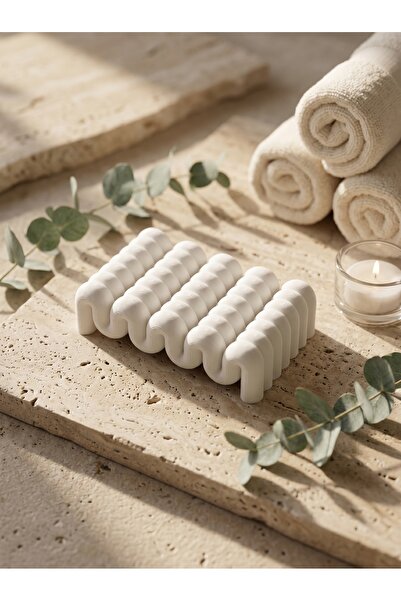 Fulmin Modern Wave Design Soap Dish Decorative Bathroom Organizer