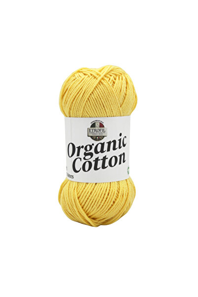 Etrofil Organska pamučna pređa za pletenje pastelno žuta 100% organski pamuk ...