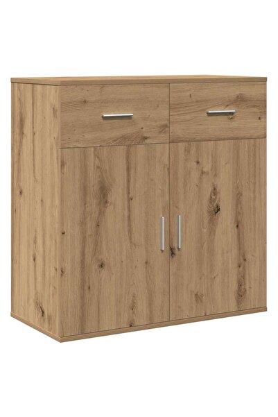 vidaxl Bufet cu sertar Stejar Artizanal 78 x 38 x 80 cm Lemn compozit