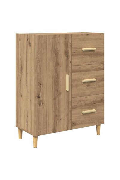 vidaxl Bufet Stejar Artizanal 34 x 69.5 x 90 cm Lemn compozit