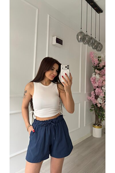 Daves White Side Lace Blouse