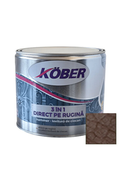 Kober Email 3 în 1, direct pe rugină, finisaj ciocănit, 2.5L, maro, / E81785-...