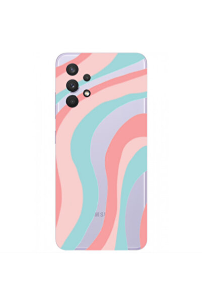 Other Samsung A32 4G Colored lines Transparent Silicone TPU Θήκη