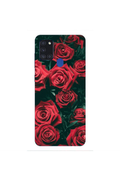 Other Samsung A21S Red Roses Transparent Silicone TPU Θήκη