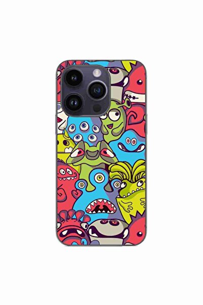OEM Husa compatibila cu Apple iPhone 15 Pro Silicon Gel Tpu Model Squishi Mon...
