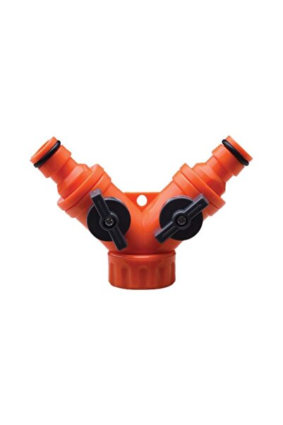 HARDEN Set 2 x Conector Y Furtun Gradina cu Robinet, 1/2'',