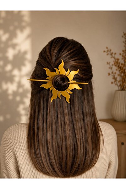 Baalaa Sun Design Plastic Hair Clip-Half Bun Clip-Sun Shaped 3D Printing Hair...