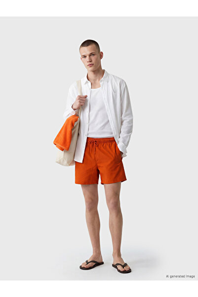 LC Waikiki Nevavm Shortest Length Men's Swim Shorts with Difference in Length
