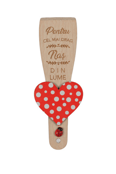 LimArt Spatula personalizata din lemn cu magnet – „Pentru cel mai drag Nas di...
