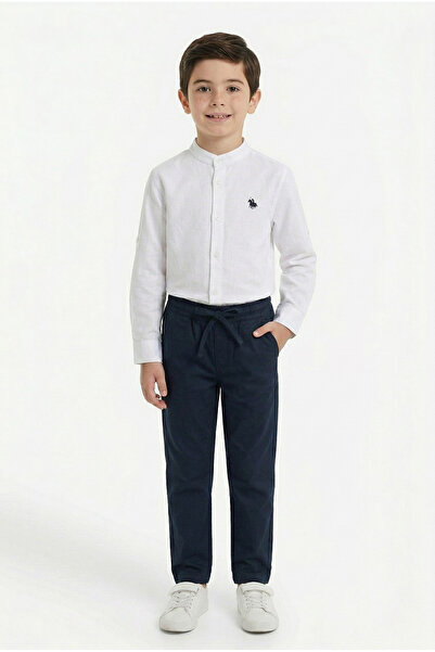 Toontoy Boys' 2-Piece Set: Stand-Up Collar Buttoned Long Sleeve Shirt - Regul...