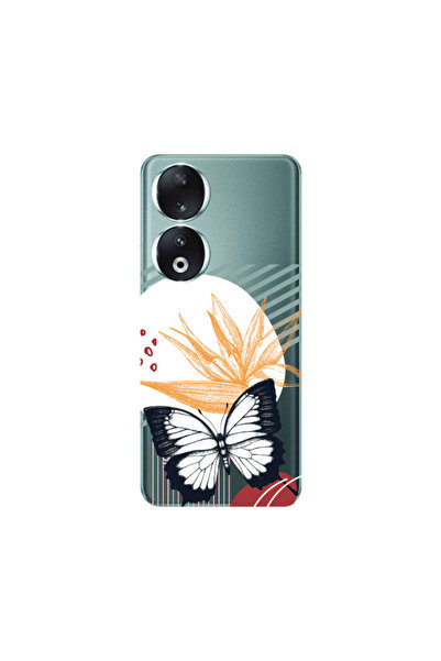 Other Honor 90 5G Butterfly Lines Transparent Silicone TPU Θήκη