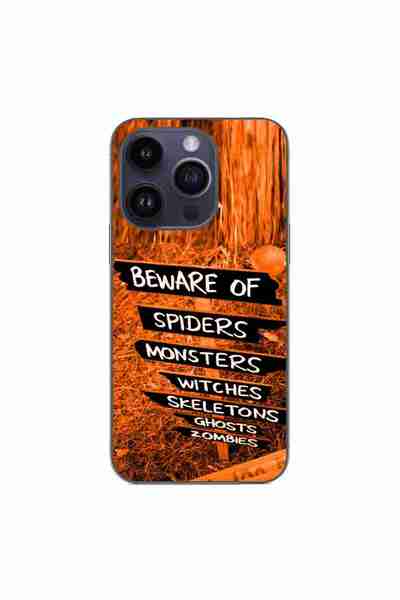 OEM Θήκη συμβατή με Apple iPhone 15 Pro από σιλικόνη gel TPU με σχέδιο Προσοχ...