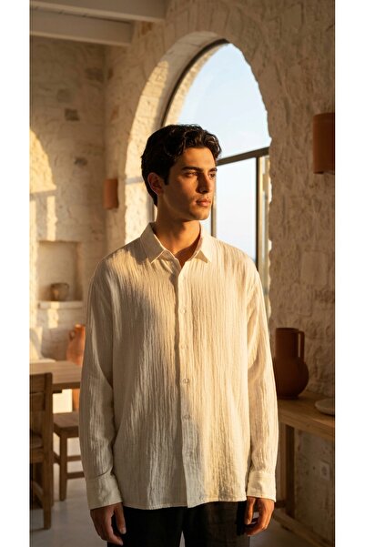 bombe Men's Linen Muslin Shirt