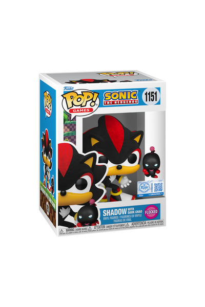 Funko Sonic The Hedgehog Pop! & Buddy Shadow with Dark Chao (Flocked) Exclusi...