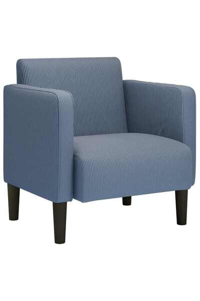 vidaxl Canapea Scaun cu cotiere, țesătură velur albastru 54 cm