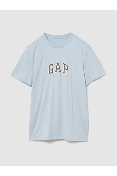 GAP Erkek Açık Mavi Logo T-Shirt