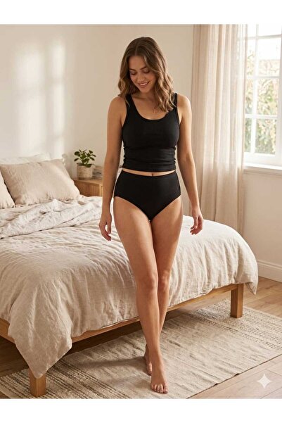 CLOVER JEWELRY 3 Pieces Plus Size Ribbed Women's Bikini High Waist Panties