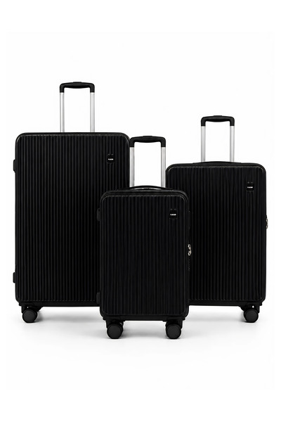 Flieger Travel Luggage Set 3 Pieces Fl 001-pc (28/24/20) PC Black