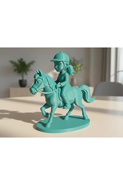 OEM Decorative Figurine Horse Rider, Cartoon Style Design, 3D Printed