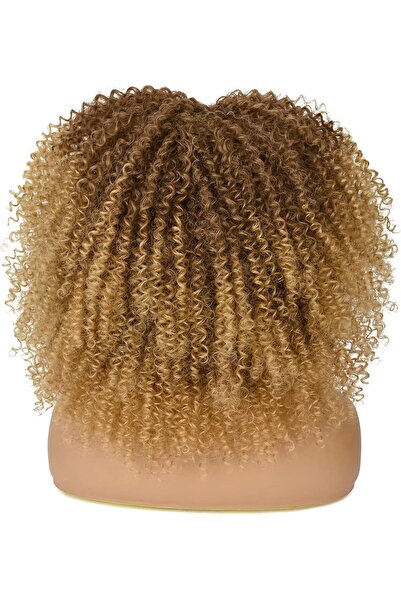Other Long Curly Wigs for Black Women Afro Bomb Curly Wig with Bangs Syntheti...