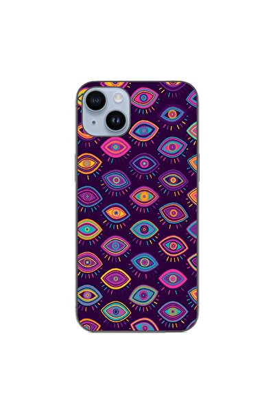 OEM Husa compatibila cu Apple iPhone 15 Plus Silicon Gel Tpu Model Tribal Eyes