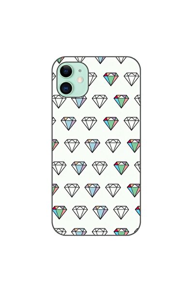 OEM Husa compatibila cu Apple iPhone 11 Silicon Gel Tpu Model Diamonds Patter...