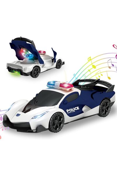 PlayFun Интерактивна пластмасова количка играчка с LED светлини, музикални зв...