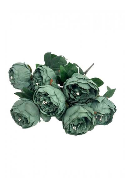 OEM Flori Artificiale Buchet 9 Bujori Cu Stamine Verde