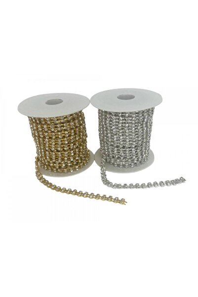 OEM Large 2 Rows Silver Rhinestone Chain
